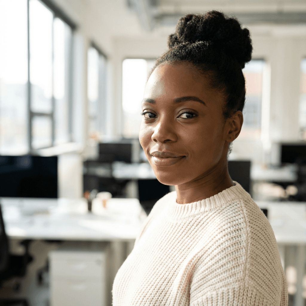 Female consultant with professional demeanor
